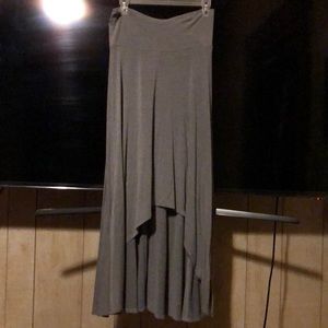Low high long Grey skirt yoga waist band Large